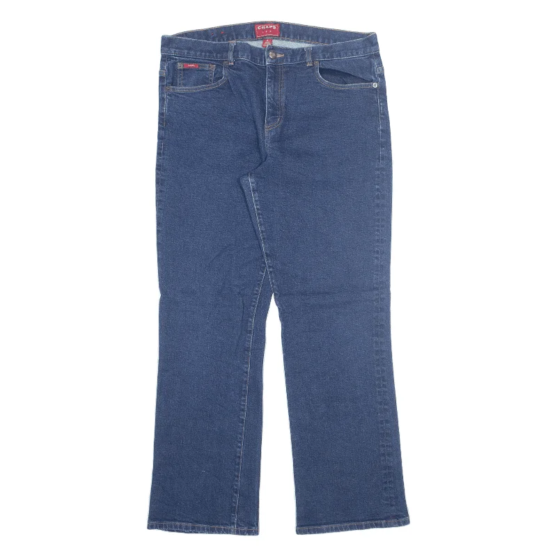 CHAPS Jeans Blue Denim Regular Straight Womens W35 L30 Casual Bootcut Ripped Jeans