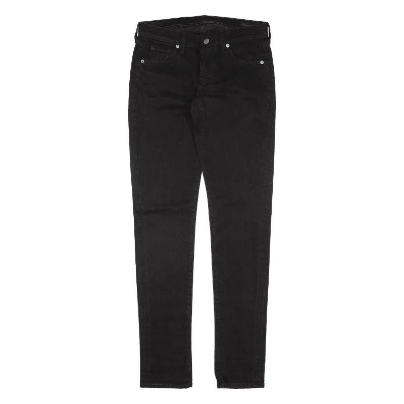 CITIZENS OF HUMANITY Jeans Black Denim Slim Skinny Womens W27 L32 Casual Distressed Skinny Jeans