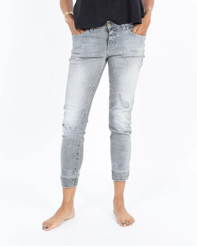 Grey Skinny Jeans Elegant Skinny Leg Jeans