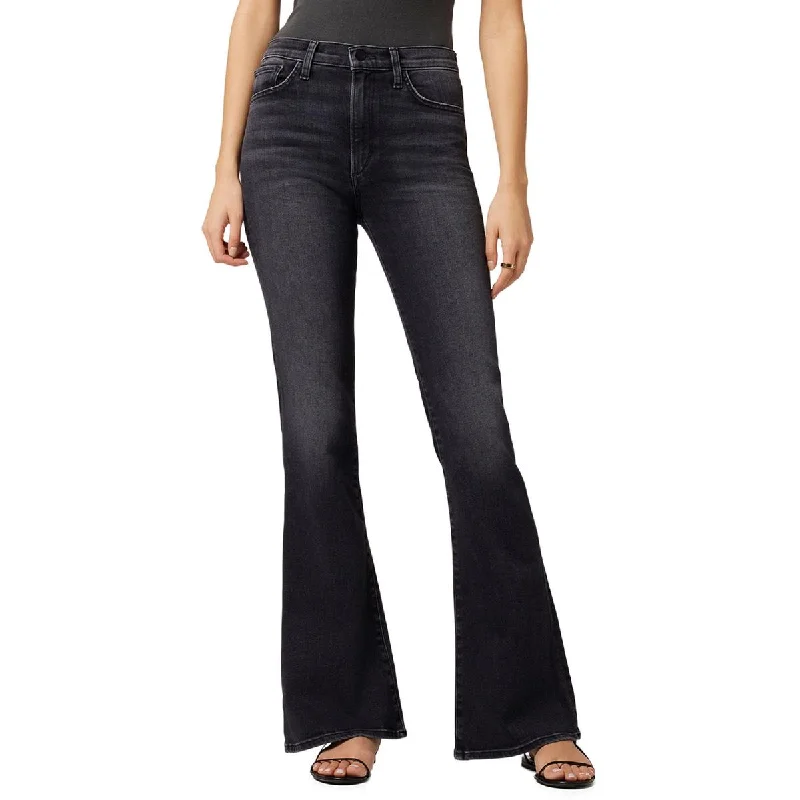 Joe's Womens The Molly High Rise Everyday Flare Jeans Fashionable Raw Hemmed Jeans