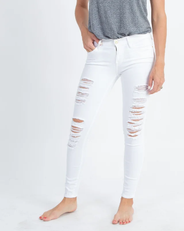 "Le Skinny De Jeanne" Jeans Elegant Raw Hem Jeans