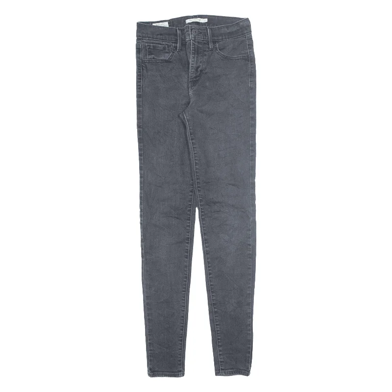 LEVI'S 720 BIG E Jeans Grey Denim Slim Skinny Womens W27 L32 Fashionable Bootcut Jeans