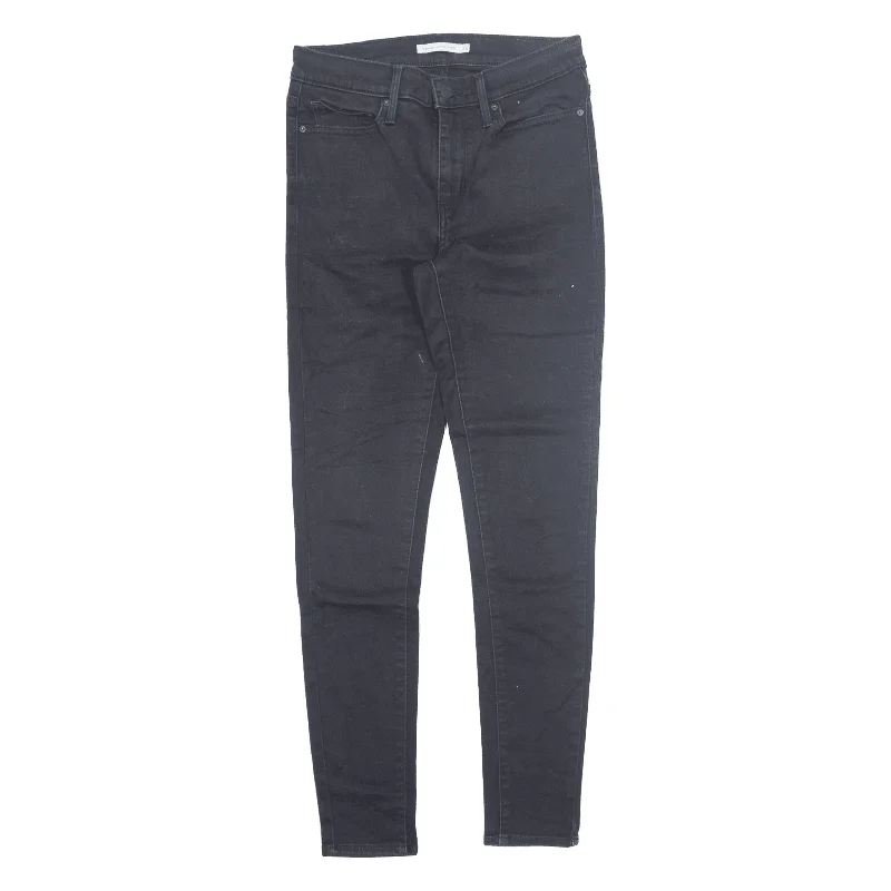 LEVI'S Womens Jeans Black Slim Skinny W28 L30 Comfortable Straight-Legged Denim