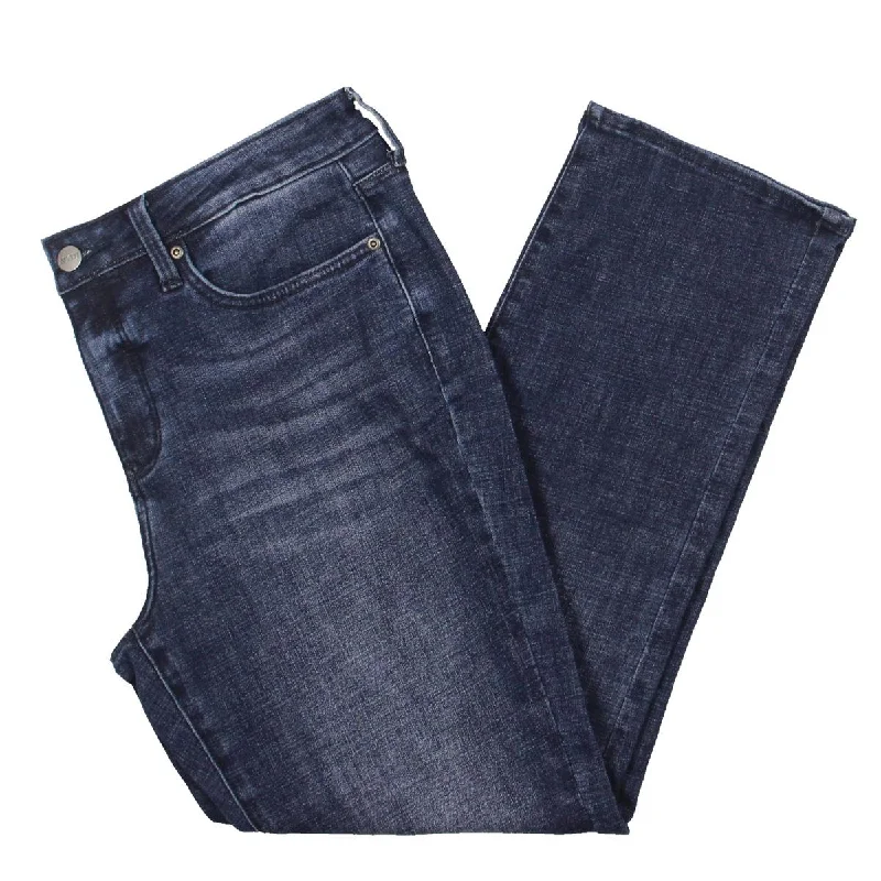 NYDJ Womens Slim Sheri Denim Straight Ankle Jeans Comfortable Stretch Fit Jeans