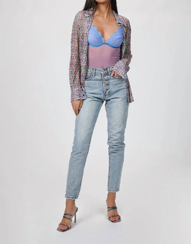 The Danielle Jean In Light Vintage Comfortable Stretch Denim Jeans