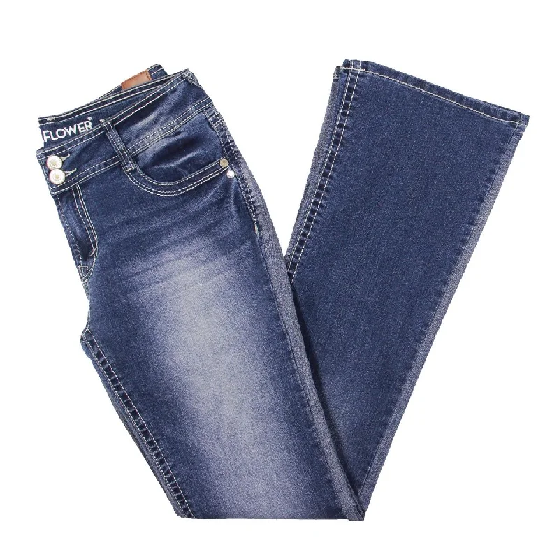 WallFlower Jeans Womens Juniors Low Rise Curvy Fit Bootcut Jeans Trendy Acid Wash Skinny Jeans WallFlower Jeans Womens Juniors Low Rise Curvy Fit Bootcut Jeans Trendy Acid Wash Skinny Jeans