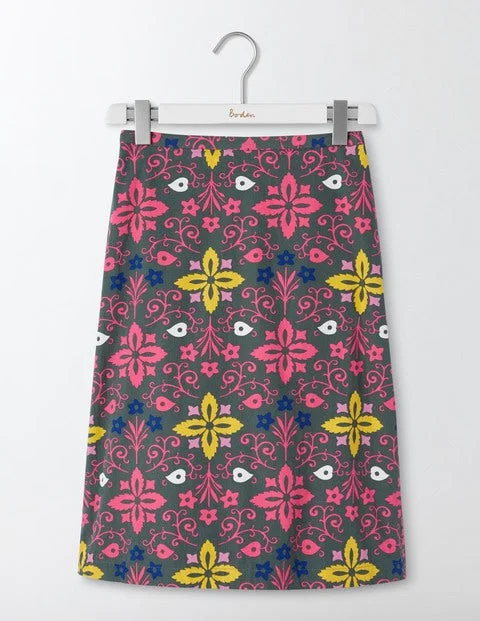 Printed Cotton A-Line Skirt lace skirt feminine