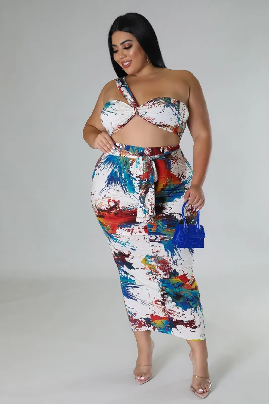 Amali Days Skirt Set silk skirt sleek