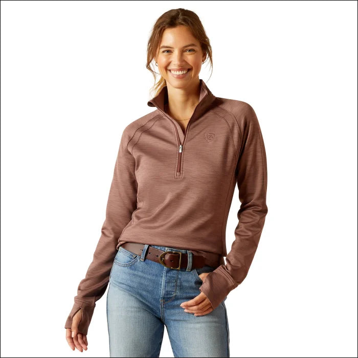 Ariat Womens Tek Team 1/2 Zip Sweatshirt - Twilight Mauve Hoodie with Hem Elastic Stretchable Comfortable Ariat Womens Tek Team 1/2 Zip Sweatshirt - Twilight Mauve Hoodie with Hem Elastic Stretchable Comfortable