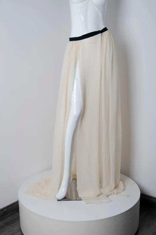 Double Slit Wrap Skirt a-line skirt cut