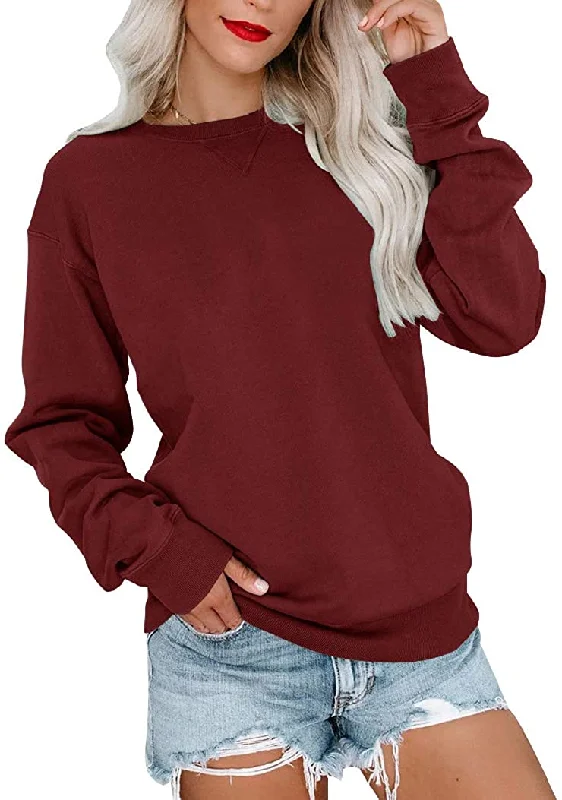 Bingerlily Women's Wine Sweatshirt Hoodie with Pastel Soft Subtle