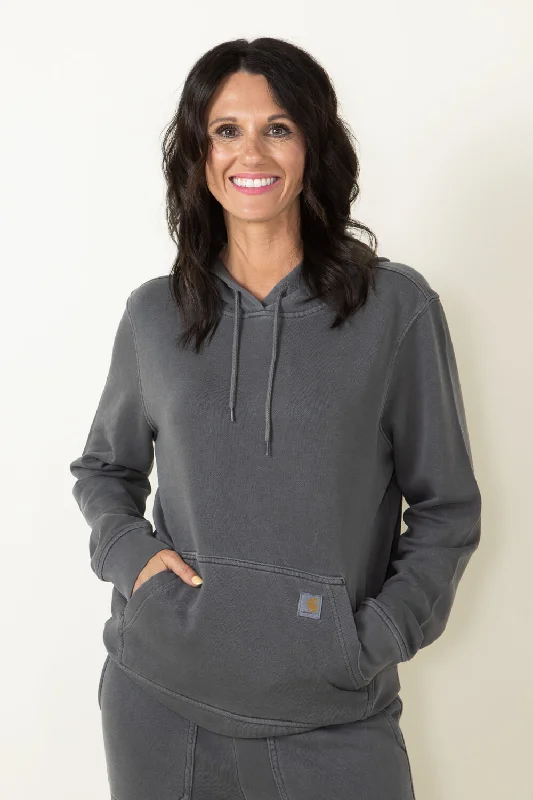 Carhartt Icon Hoodie for Women in Grey | 106178-029 Hoodie with Strings Custom Fit Adjustable