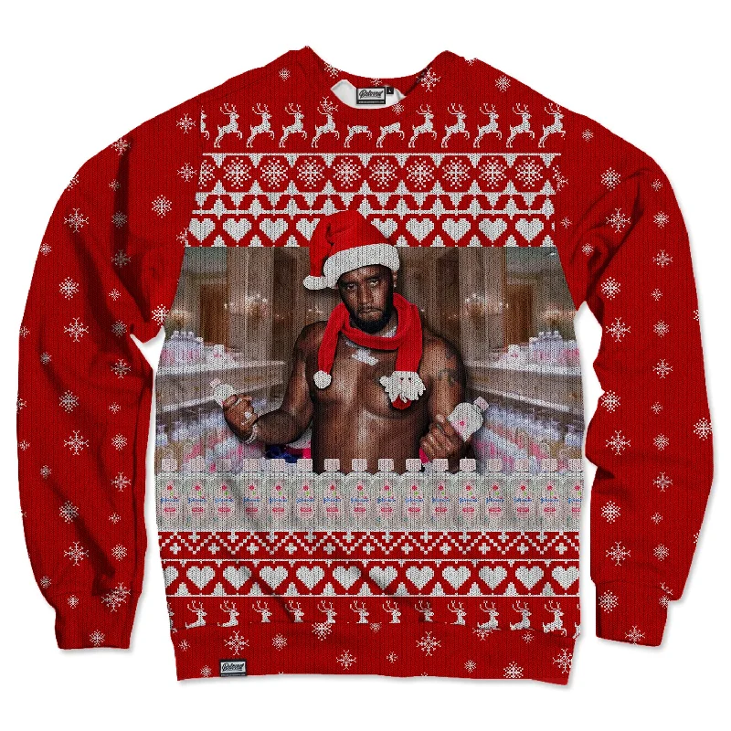 Diddy Oil Christmas Unisex Sweatshirt Hoodie with Contrast Stitching Detailed Premium
