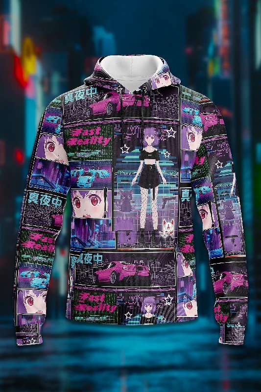 Fast Reality Anime Hoodie Hoodie with Sequins Glamorous Eye-catching