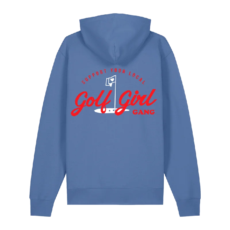 Bunker Woman Girl Gang Hoodie Blue Hoodie with Print Artistic Unique