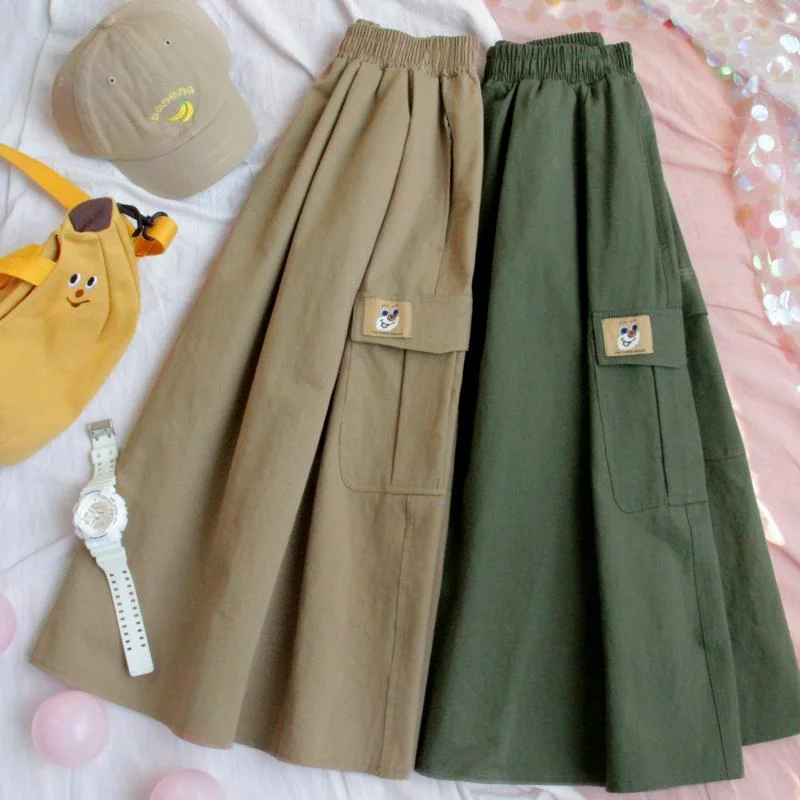 HARAJUKU CUTE BEER EMBROIDERY MIDDLE LONG SKIRT BY61060 tulle skirt dreamy