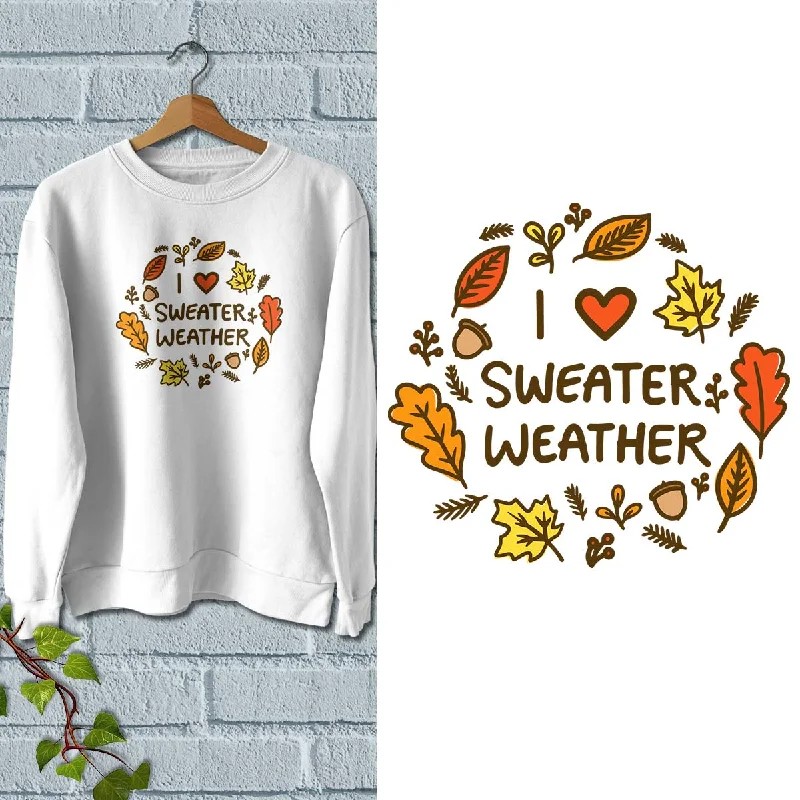 I Love Sweater Weather Fall Wreath Sweatshirt Adult Unisex S-XXL Hoodie with Contrast Stitching Detailed Premium I Love Sweater Weather Fall Wreath Sweatshirt Adult Unisex S-XXL Hoodie with Contrast Stitching Detailed Premium