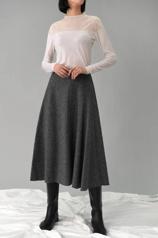 Leonor A-line Midi Skirt asymmetrical skirt cut