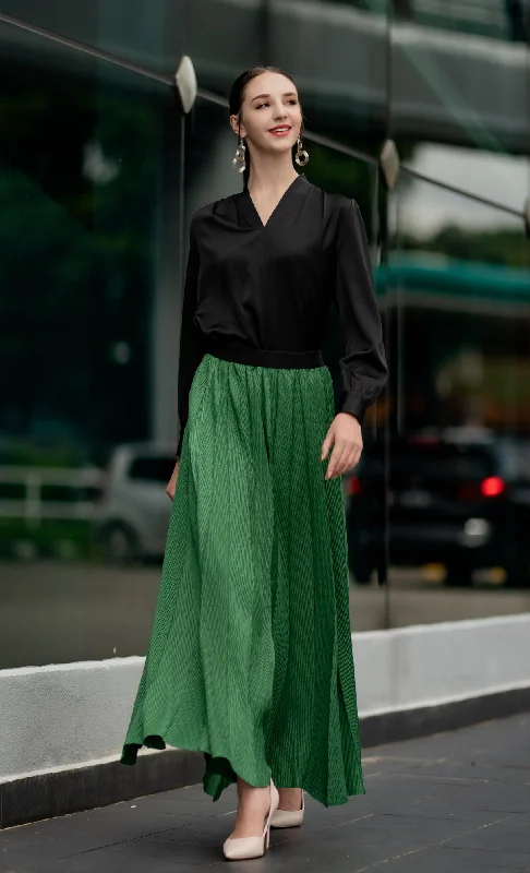 Miss Plush Skirt in Medium Green cashmere skirt soft