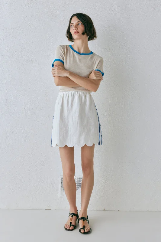Nature of Art Linen Mini Skirt Vienna denim skirt classic
