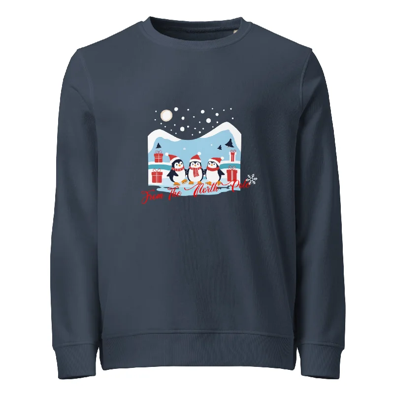 North Pole Graphics Organic Sweatshirt Hoodie Crop Top Short Trendy