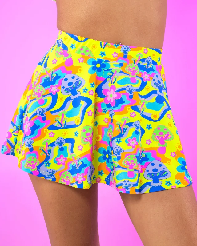 Psychedelic Psilocybin Mini Skirt leather skirt durable