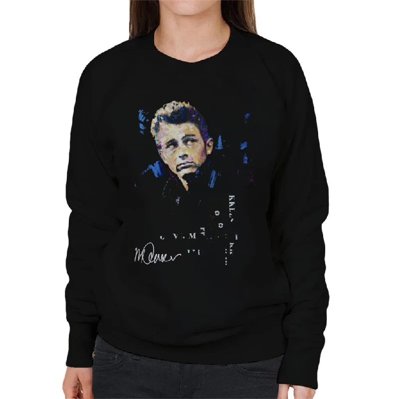 Sidney Maurer Original Portrait Of Actor James Dean Women's Sweatshirt Hoodie with Zipper Versatile Modern Sidney Maurer Original Portrait Of Actor James Dean Women's Sweatshirt Hoodie with Zipper Versatile Modern