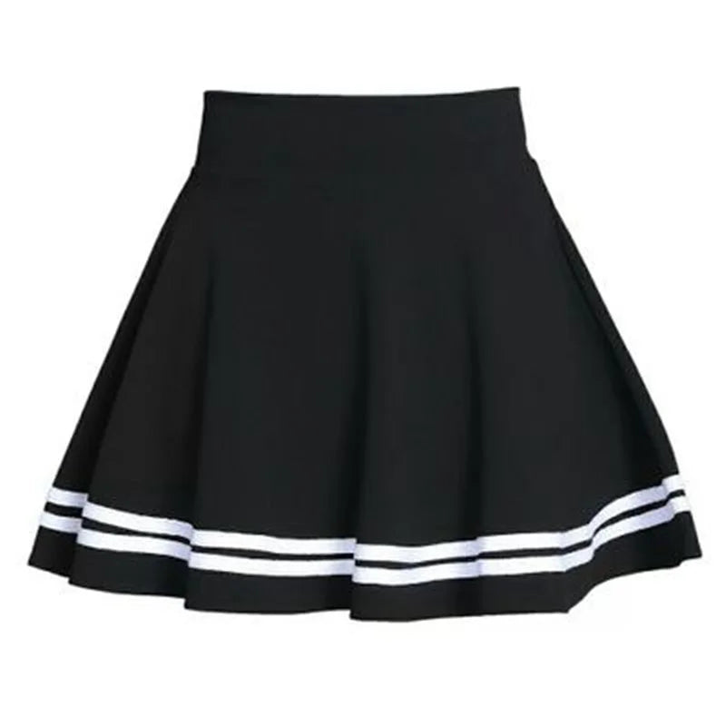 Summer 2024 Women Skirt Elastic Faldas Ladies Midi Skirts Pleated Black Sexy Stripe Girl Mini Short School Skirts saia feminina velvet skirt sumptuous