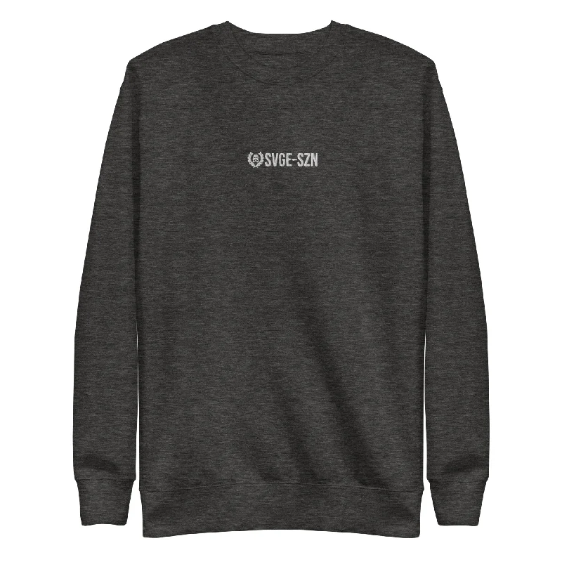 SVGE Unisex Premium Sweatshirt - Charcoal Hoodie with Color Block Contrast Stylish