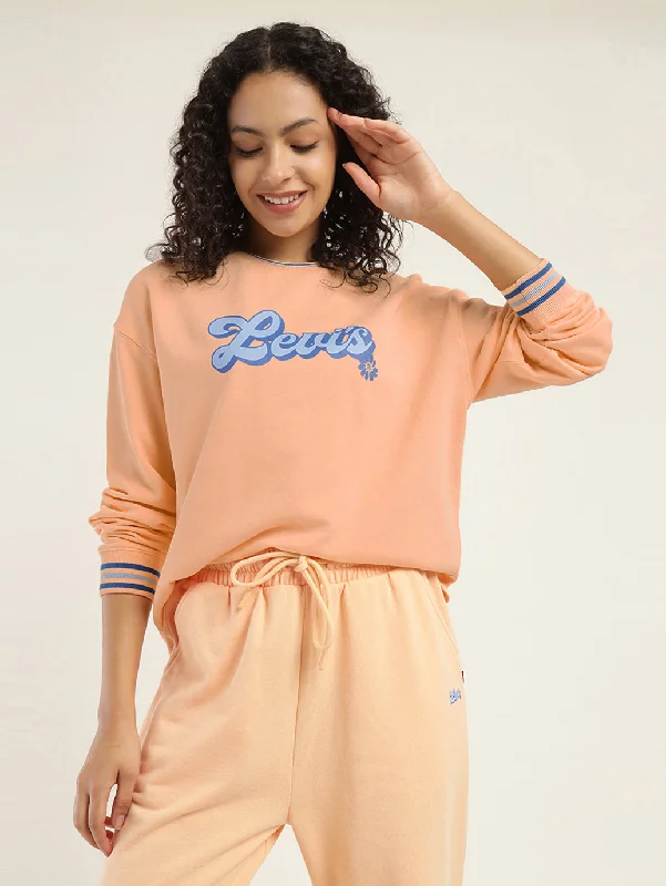 Women's Solid Pink Crew Neck Sweatshirt Hoodie Jacket Zipper Layering