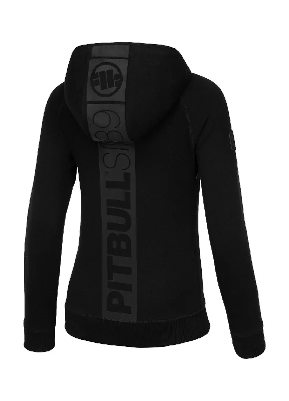 Women's zip-up hoodie Fuchsia Hoodie with Hem Lace Feminine Delicate